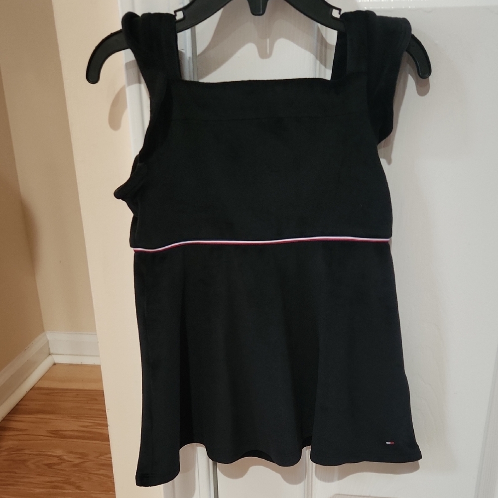 Tommy Hilfiger Classic Black girl's Sleeveless velvet Dress 18 Months
